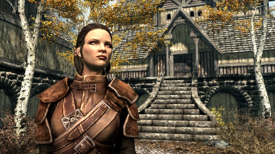 Skyrim Screenshot: Leather Armour